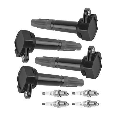 4 Ignition Coil + Spark Plugs For Subaru Legacy Outback H4 2.5L 2010-2012 UF668