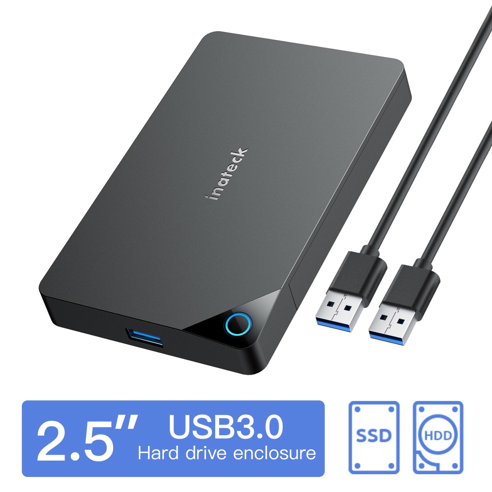 Inateck USB 3.0 2.5" External HDD SSD Enclosure Hard Drive C