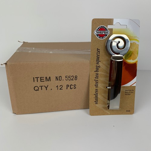 Norpro Decorative Stainless Steel Tea Bag Tong Squeezer Straining Drying   5528