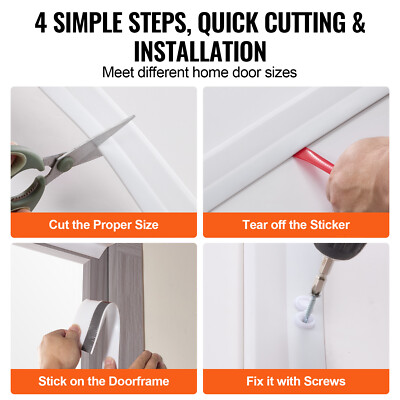 Garage Door Top and Sides Seal Strip 34 FT Universal Weather Stripping