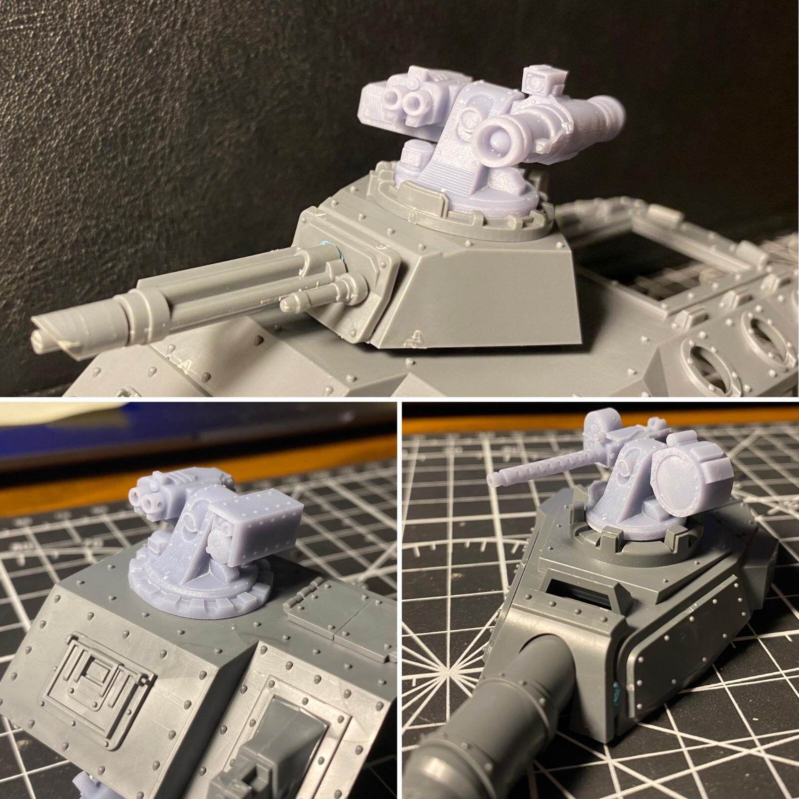 Grimdark Remote turret for Imperial Guard and Space Marine vehicles - base C