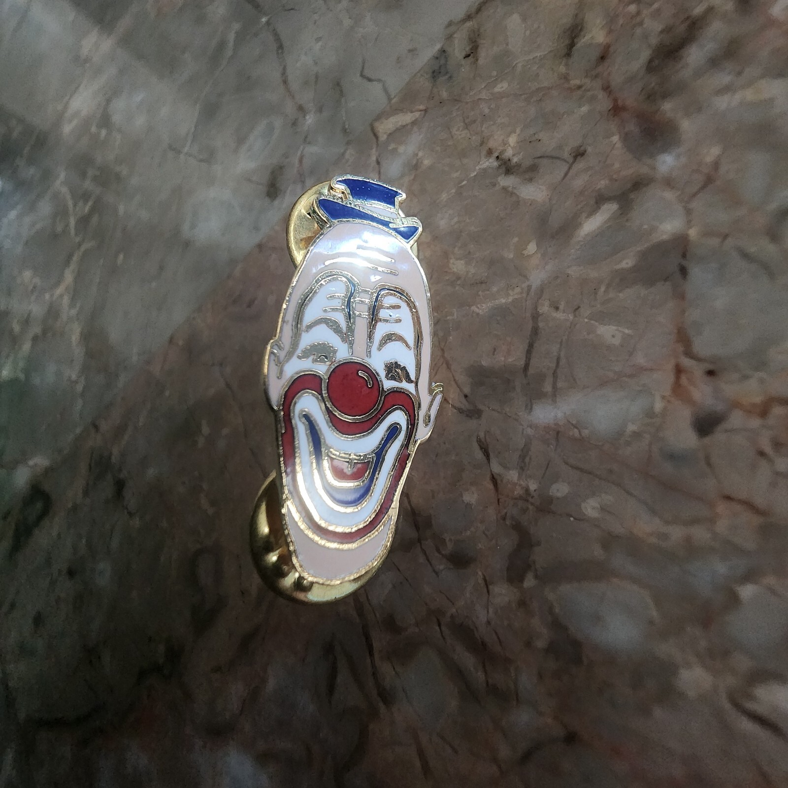 Tramp Clown with Small Hat Lapel Pin Circus