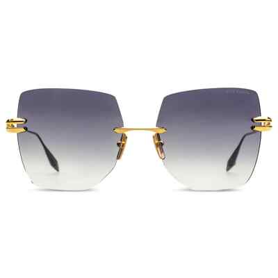 Pre-owned Dita Embra Dts155-a-01 Yellow Gold Black Rhodium Greygradient Rimless Sunglasses