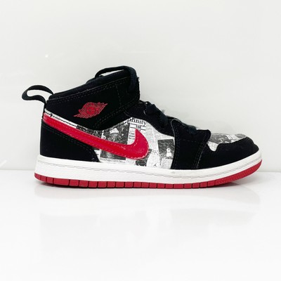 

Nike Boys Air Jordan 1 BQ6933-061 Черные баскетбольные кроссовки, размер 10C, Черный, Air Jordan 1
