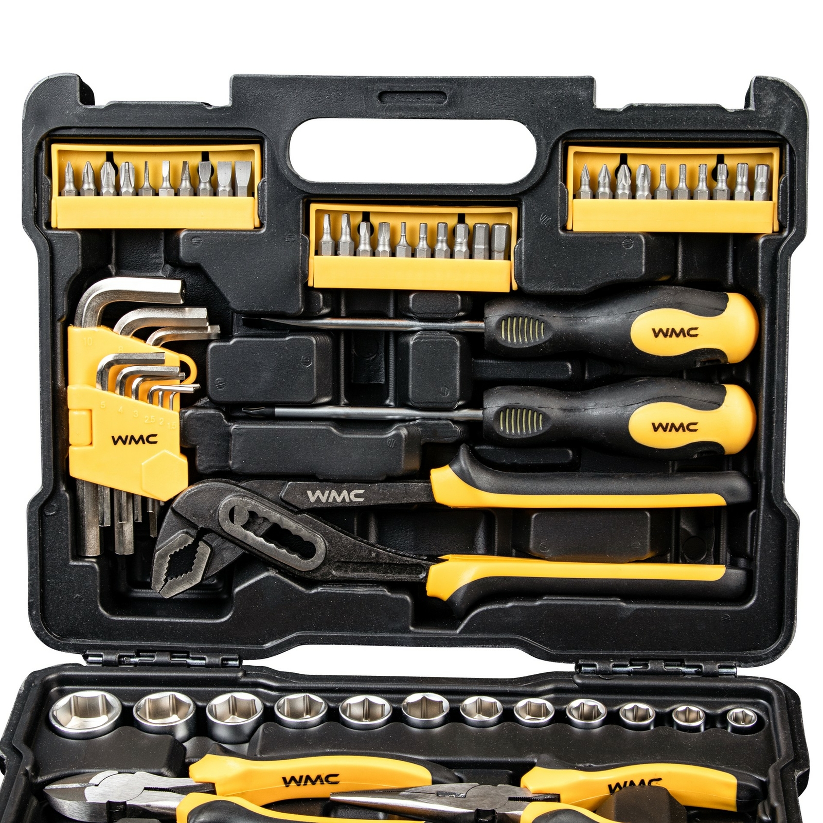 Werkzeugkoffer Werkzeug Set WMC Tools 61 Teile Kasten Box Kiste Heimwerker Bits