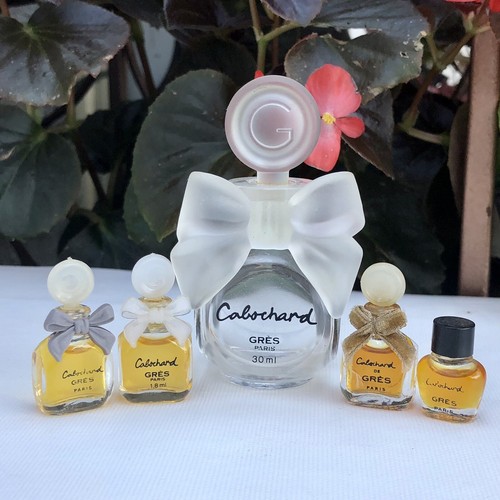 💝LOT Vintage CABOCHARD GRES Micro + Mini Perfumes NOS Set + EMPTY