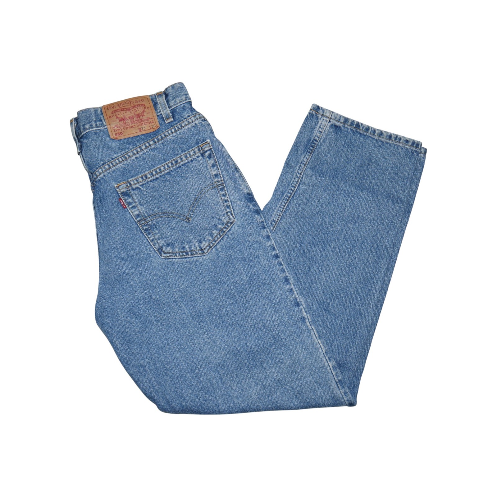 Vintage Levis 550 Men's Size 33x30 Relaxed Fit Tapered Leg Denim Jeans Stonewash