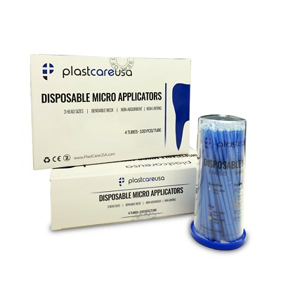 400 Micro Brushes Applicators Microbrush Dental (Regular, Fine, Super Fine) Eye