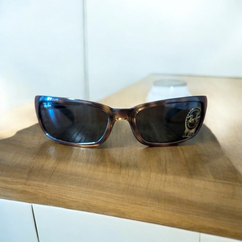 VINTAGE NOS RAY BAN RB 4037 642 BROWN PREDATOR WRAP