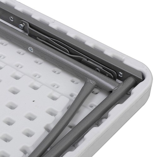 3 ft Heavy Duty Portable Plastic Folding Table Square Card Utility Table White