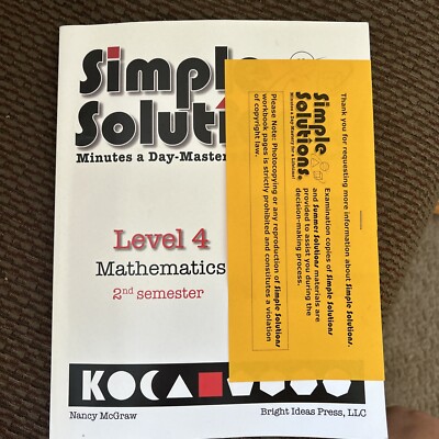 Simple Solutions level 4 Mathematics 2nd Semester