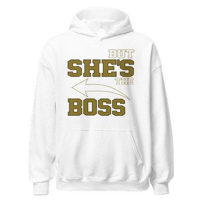 Relationship Hoodie Set He's The Man But/She's the Boss Blended Cotton Pullovers