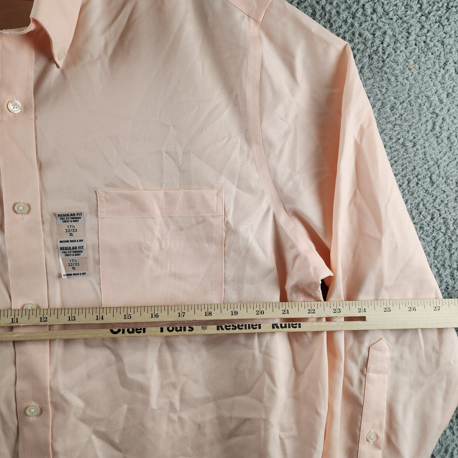 Tommy Hilfiger TH Flex Regular Fit Stretch Oxford Dress Shirt Mens XL 17.5 32/33 - Picture 8 of 17