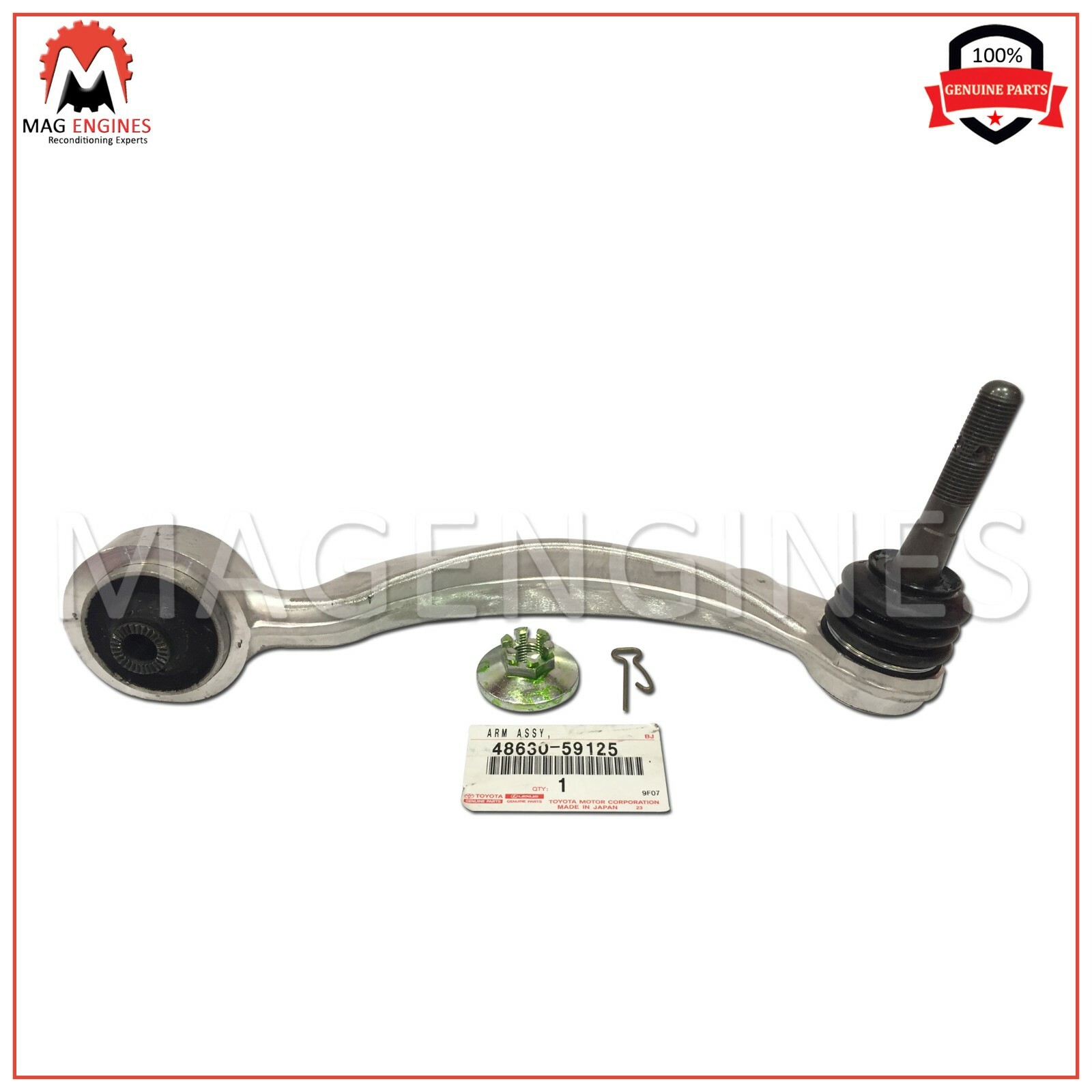 48630-59125 GENUINE OEM ARM ASSY, FRONT SUSPENSION, UPPER LH 