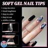 300pc Medium Square Nail Tips Medium Fake Nails Tips Square Acrylic Nails Tips Clear Press on Nails Soft Gel Nail Tips Full Cover False Nail Artificial Fingernail for Gel Nail Extensions