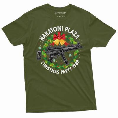 Mens Nakatomi Plaza Shirt Christmas Party 1988 T-Shirt Christmas Movie Tee
