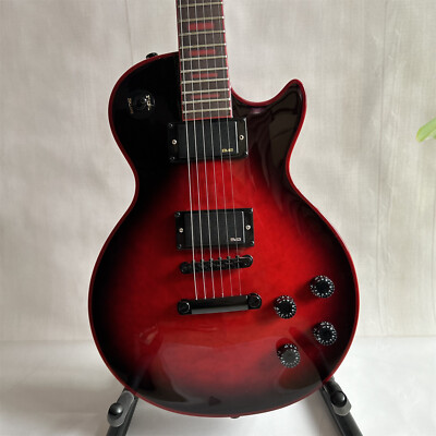 Factory LP Electric Guitar Sun Burst HH Pickups Fixed Bridge 6 String Solid Body
