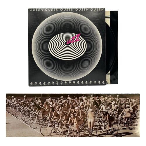 Queen - Jazz - 1978 US 1st Press + Naked Bike Poster (NM) Ultrasonic Clean