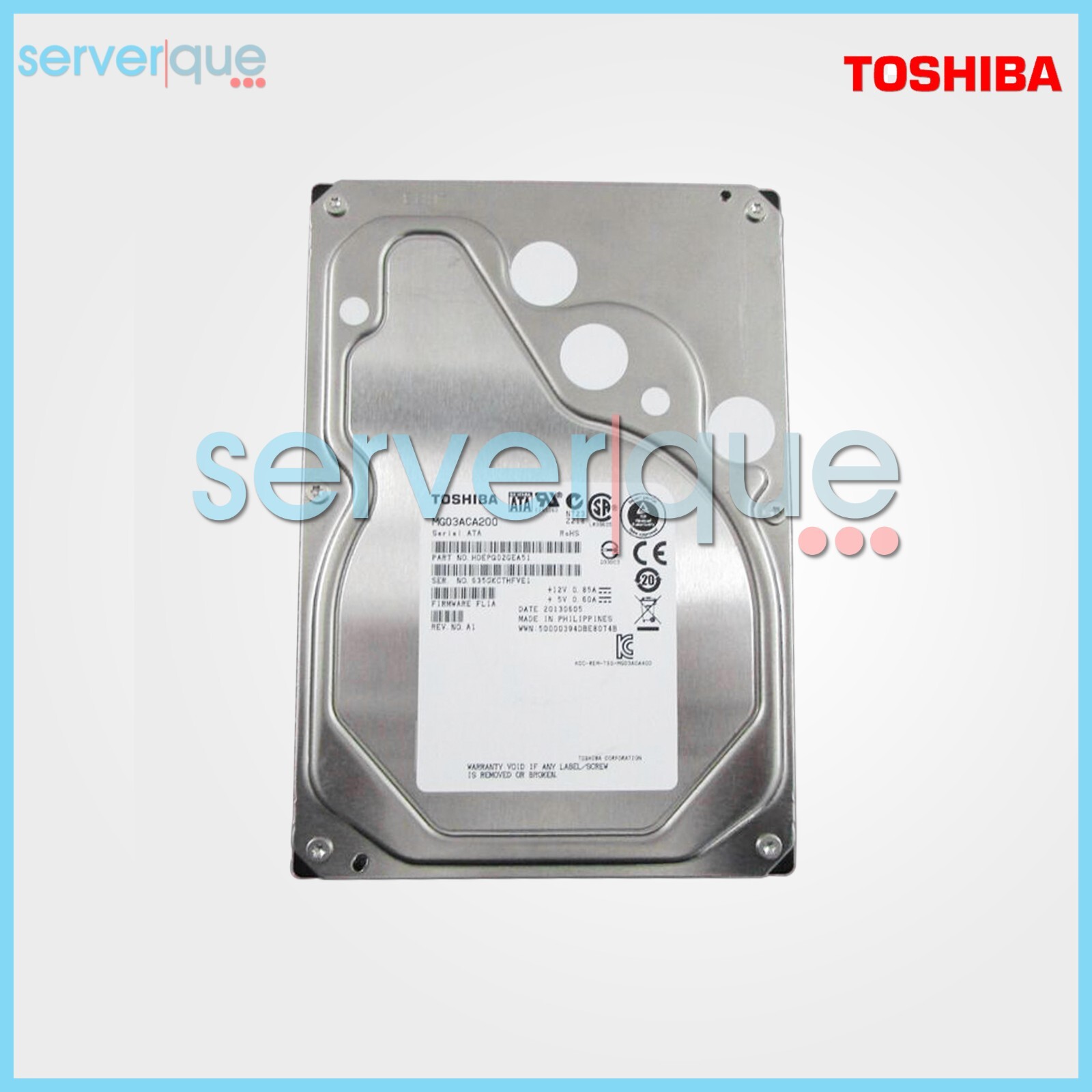 MG03ACA200 Toshiba MG03ACA 2TB 12Gbps 7.2K SATA 64MB 3.5