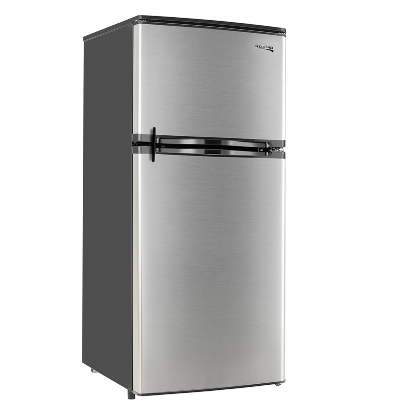 RV Refrigerator Stainless Steel 4.4 Cubic Feet 12V 2 Door