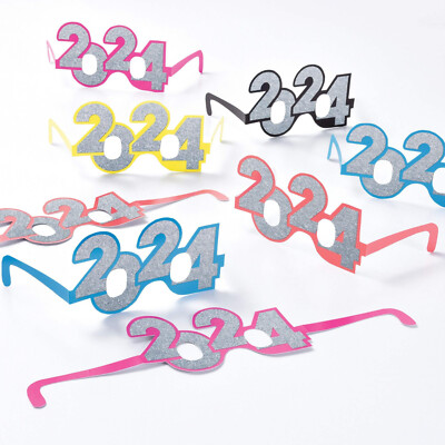 2024 Party Glasses New Year's Graduation Class of 24 Election Amscan 8-Pack