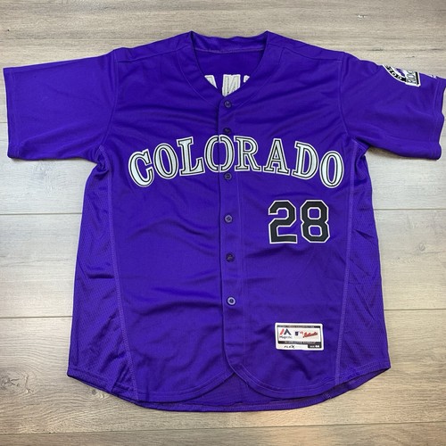 コロラド・ロッキーズ ユニフォーム Arenado 28 Majestic Nolan Arenado #28 Colorado Rockies Purple MLB