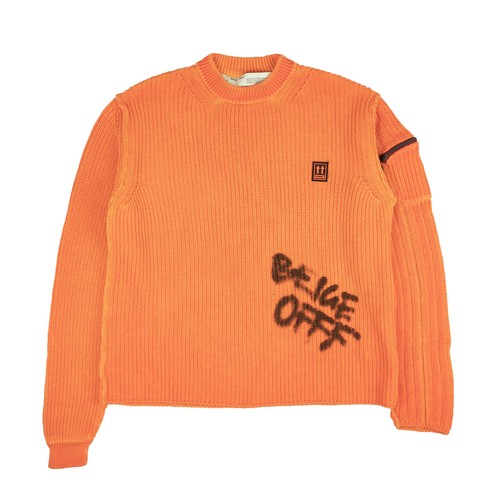 NWT OFF-WHITE C/O VIRGIL ABLOH RIBBED GRAFFITI ORANGE
