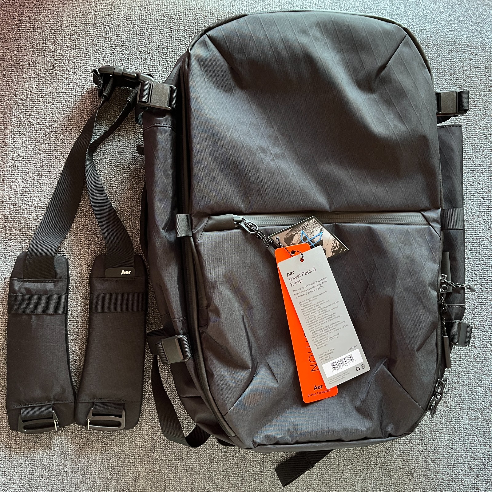 Aer Travel Pack 3 X-Pac Backpack BUNDLE w/ X-Pac Hip Belt | 35L