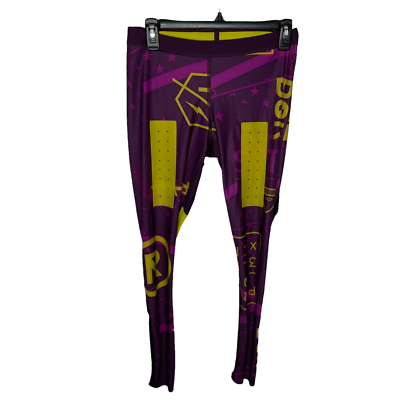 Reebok Crossfit Leggings Womens Medium Purple Yellow Star Geometric Print M