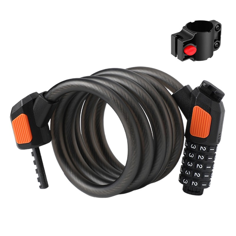 Bike Cable Lock MTB Road Bike 5 Digit Anti-theft Safety Password Bicycle Locks