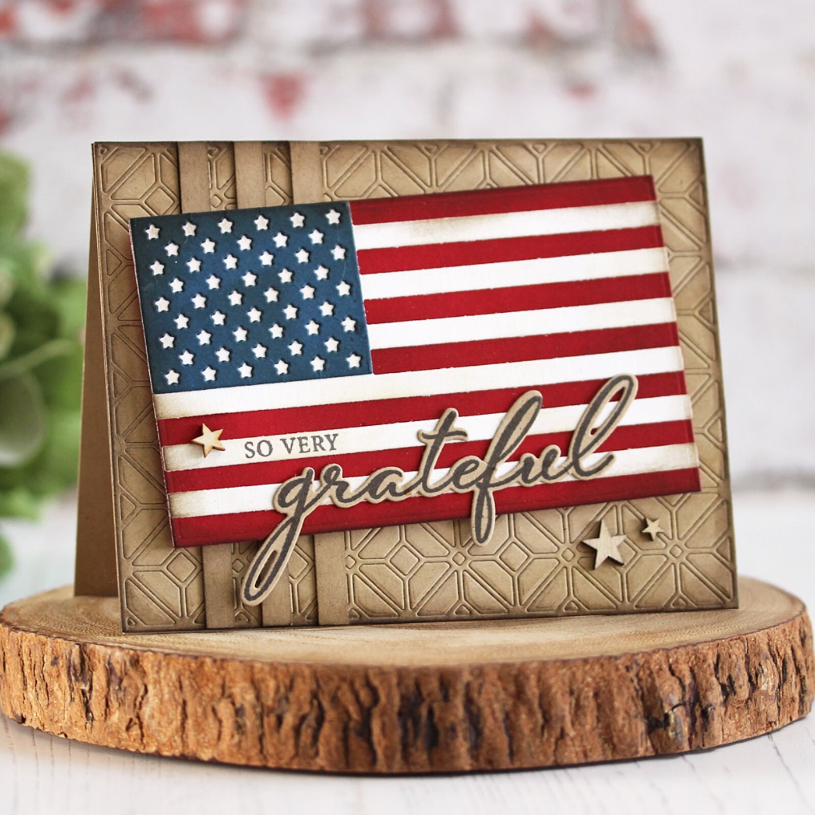 Layering American Flag Cutting & Embossing Dies – USA Independence Day Military