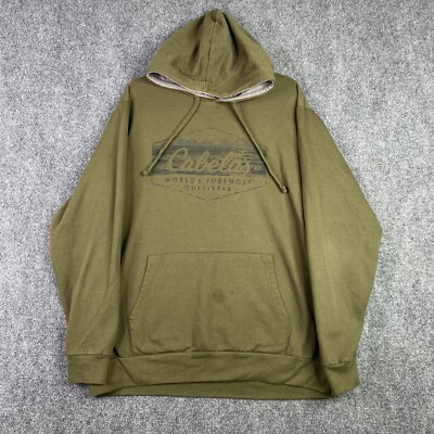 cabelas hoodie mens 2xl gray sweatshirt predator quest embroidered hunting camo 134756514829