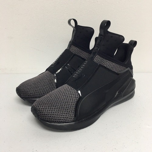 

Puma Fierce Knit Shoes (женский размер 5,5), черные/серые спортивные кроссовки со средним верхом, Черный, PUMA Fierce