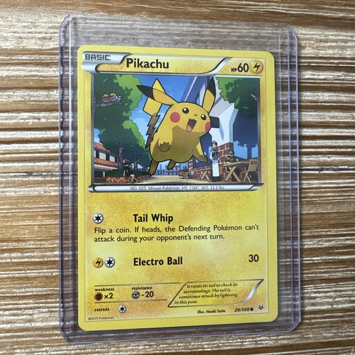 Pikachu 20/108 Roaring Skies Off Center Pokémon Card OC Near