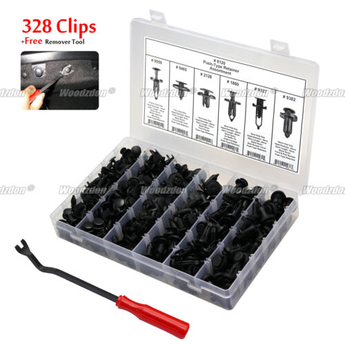 328 Clips For Toyota Honda Bumper Fender Liner Push In Retainer Assortment +Tool