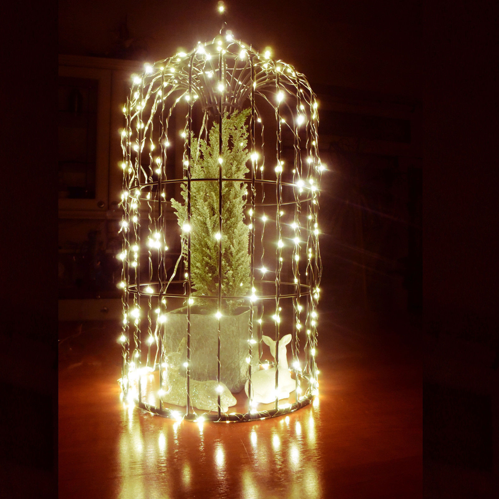LED Lichterkette Draht biegsam warmweiß Lichterbündel Micro Leuchtdraht Deko