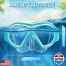 Supertrip Adult Swim Goggles Swimming Goggles with Nose Cover Elastic Fabric Strap Tempered Glass Snorkeling Gear for Adults
