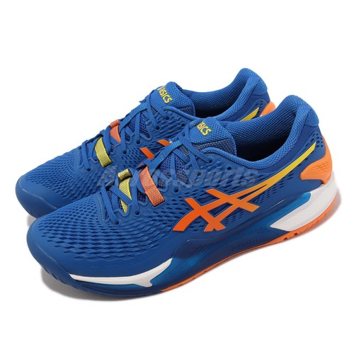 

Мужские теннисные кроссовки Asics GEL-Resolution 9 Tuna Blue Sun Peach 1041A384-960, Синий, Gel-resolution 9