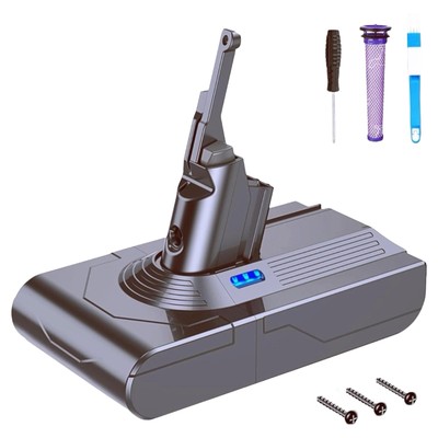 BuTure 6000 mAh Ersatz Akku für Dyson V8 Staubsauger mit Filter und Bürste