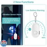 Hion Personal Safety Alarm for Women, 2 Pack Rechargeable 130dB Self Defense Alarm Keychain with LED Flashlight, Emergency Safe Sound Security for Children Elderly College Girls, Black+White