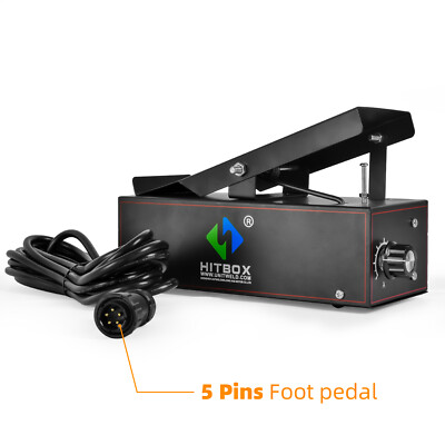 HITBOX Foot Pedal Switch 5-Pin Machine Control Weld for HBT250P ACDC Welder