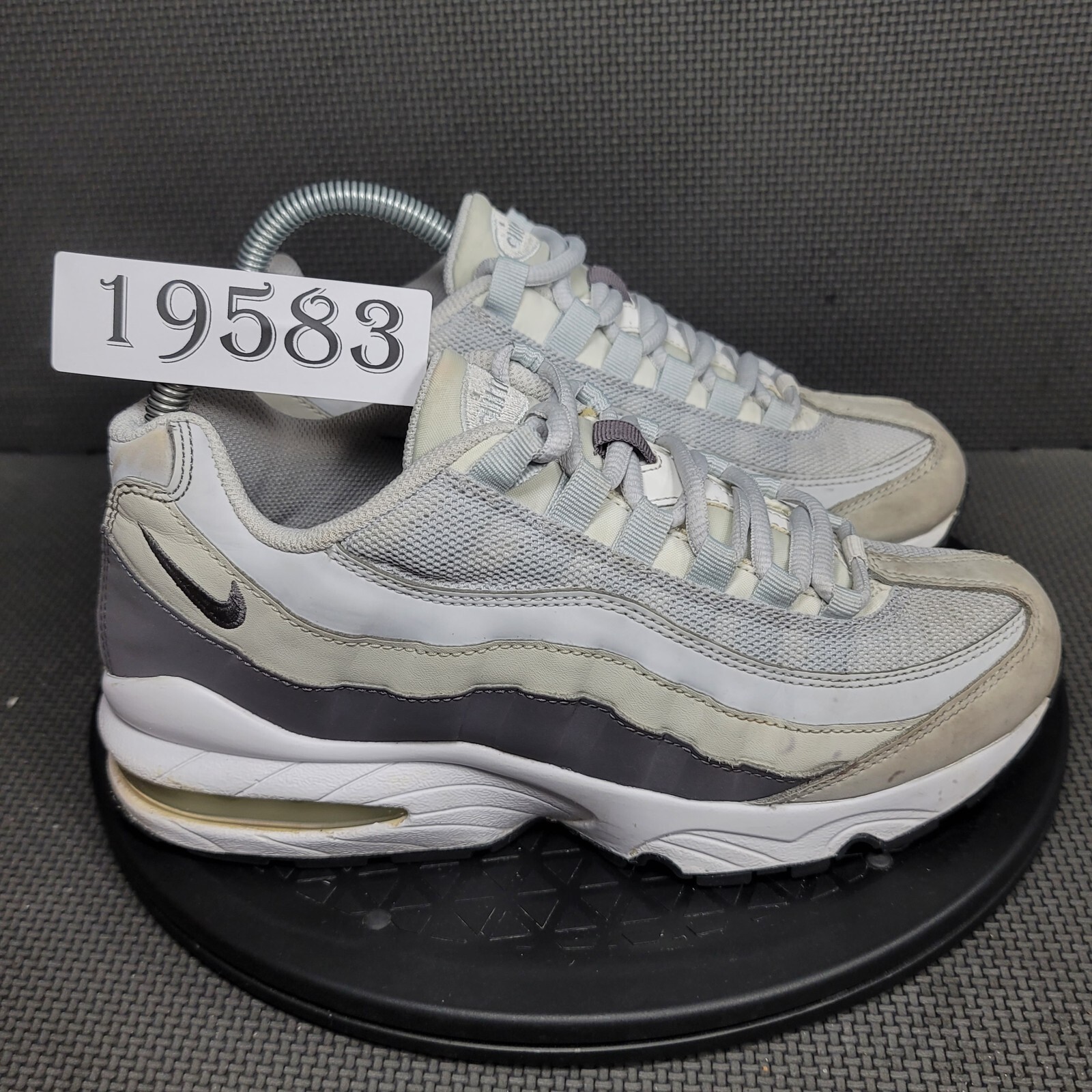 Nike Air Max 95 Shoes Womens Sz 7 Platinum Gunsmoke Athletic