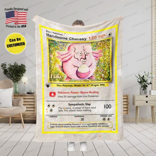 | Personalized Pokemon Card Blanket Throw