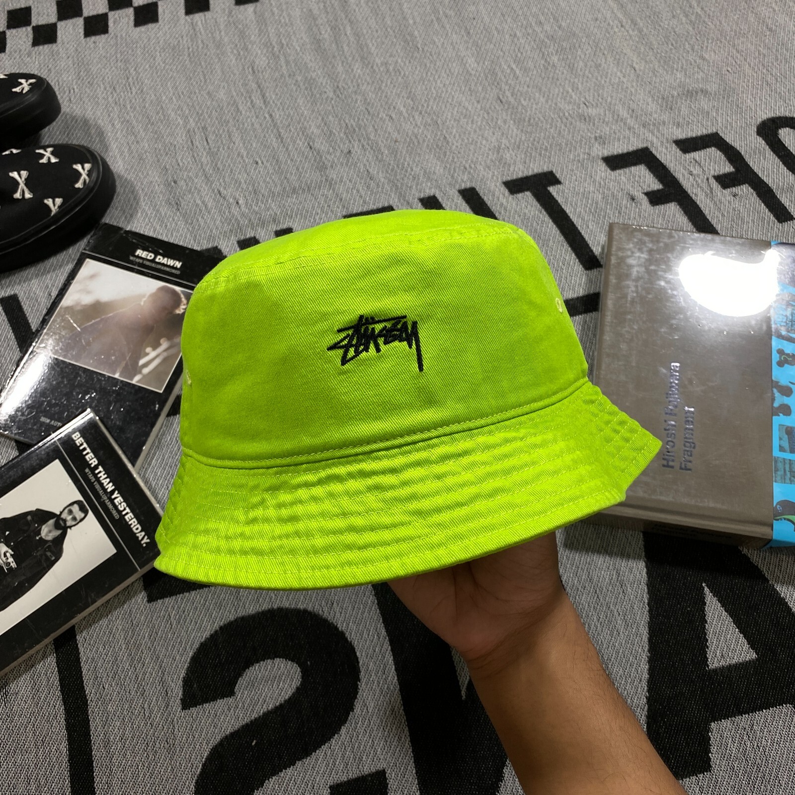 Stussy Stock Logo Bucket Hat Leaf L/XL BNWT | eBay