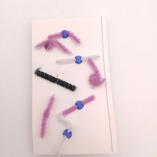 Lot of 8 Glass Iridescent Blue Buttons - Round Textured Pattern