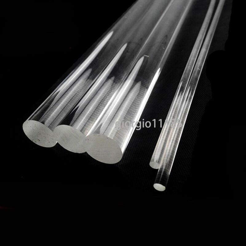 US Stock 3pcs 10mm Dia. 13” Long Clear Acrylic Plexiglass Lucite Plastic Rod