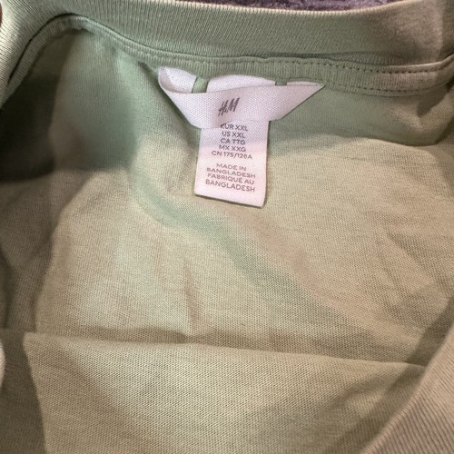 H&M Shirt Womens XXL Green Graphic Print Crop Too Manhattan New York 2XL T Shirt