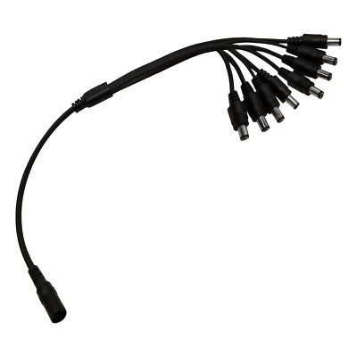 1 to 8 Way Channel DC Power Splitter Adapter Cable Cord for CCTV Security Camera