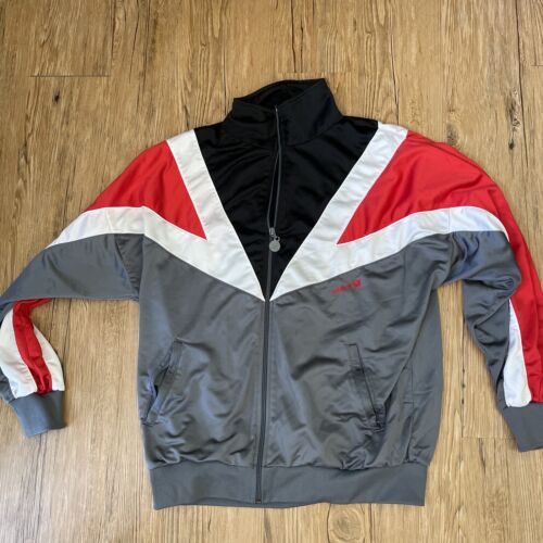 Vintage ADIDAS TRACK JACKET Medium Warm Black Tracksuit 285772546099
