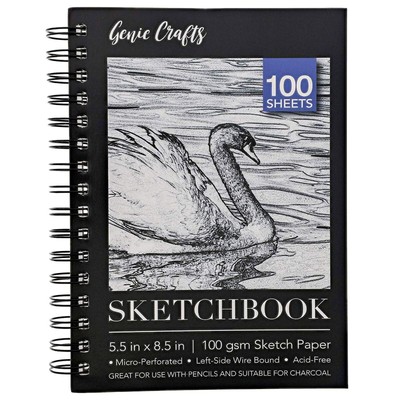 3-Pack Art Sketchbook, Spiral Bound Notebook with Acid Free Paper, 5.5 x 8.5"
